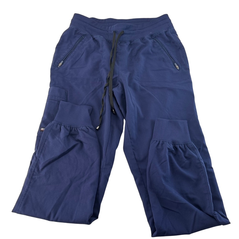 Greys Anatomy Barco Stretch Scrub Pants Navy Blue Jogger Women Small Tall